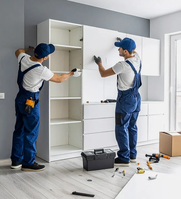 FAIRWERT Team beim Abtransport von Küchenmöbeln